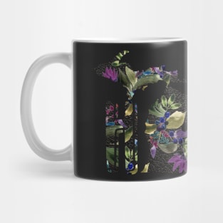 Watercolor Flowers & Black Leather Michigan Home | Cherie's Art (c)2020 Mug